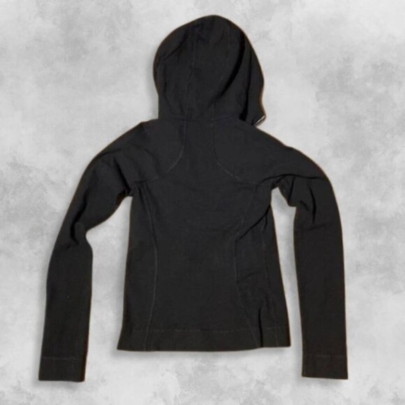 Lululemon Full Zipper Hoodie Long Sleeve Slim Fit Hip-Length Black Women's US 6 - Picture 2 of 6